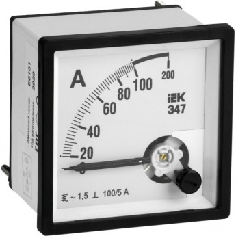 Амперметр аналоговый IEK Э47 100/5А класс точности 1,5 96х96мм - IPA20-6-0100-E Амперметр аналоговый IEK Э47 100/5А класс точности 1,5 96х96мм - IPA20-6-0100-E