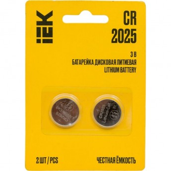 Дисковая литиевая батарейка IEK cr2025 (2шт/блистер) ABT-CR2025-OP-L02 Дисковая литиевая батарейка IEK cr2025 (2шт/блистер) ABT-CR2025-OP-L02