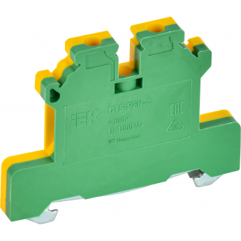 Колодка клеммная IEK CTS-PEN земля 4мм2 желто-зеленая