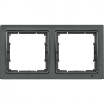 Рамка 2-местная квадратная IEK РУ-2-БА BOLERO Q1 антрацит - EMB22-K95-Q1 Рамка 2-местная квадратная IEK РУ-2-БА BOLERO Q1 антрацит - EMB22-K95-Q1