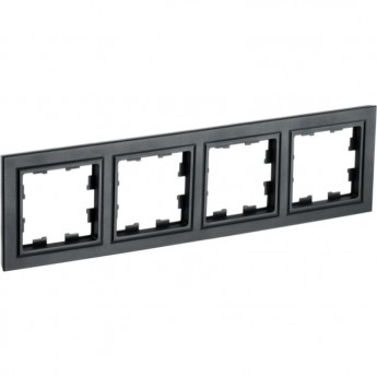Рамка 4-местная РУ-4-БрЧ черный IEK BRITE - BR-M42-K02