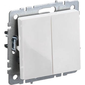 Выключатель 2-клавишный IEK BRITE 10А ВС10-2-0-БрБ белый - BR-V20-0-10-K01 Выключатель 2-клавишный IEK BRITE 10А ВС10-2-0-БрБ белый - BR-V20-0-10-K01